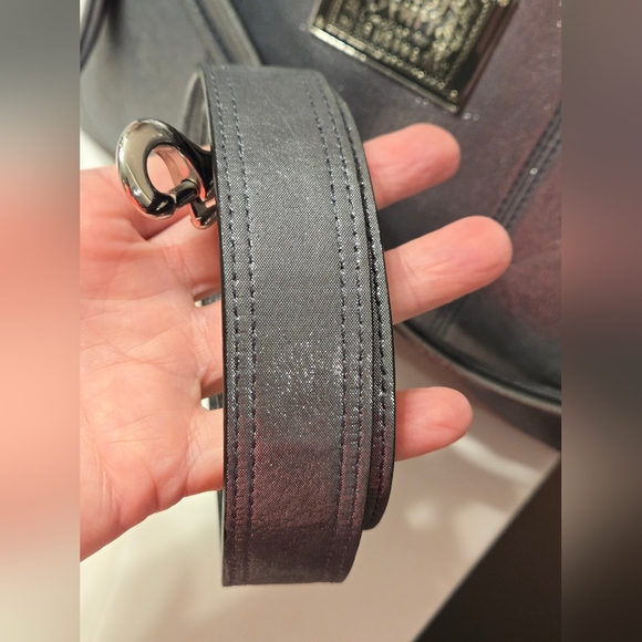 Coach Poppy 2011 Silver/Gunmetal Metallic Convertible Shoulder Bag - Picture 6 of 13